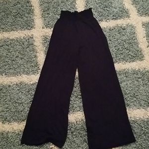 Navy wide leg pants